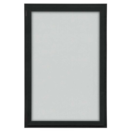 United Visual Products Indoor Enclosed Combo Board, 72"x36", Satin Frame/Grey & Cloud UVCB7236-GREY-CLOUD
